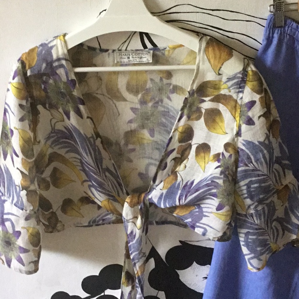 Haris Cotton Tie Linen Top